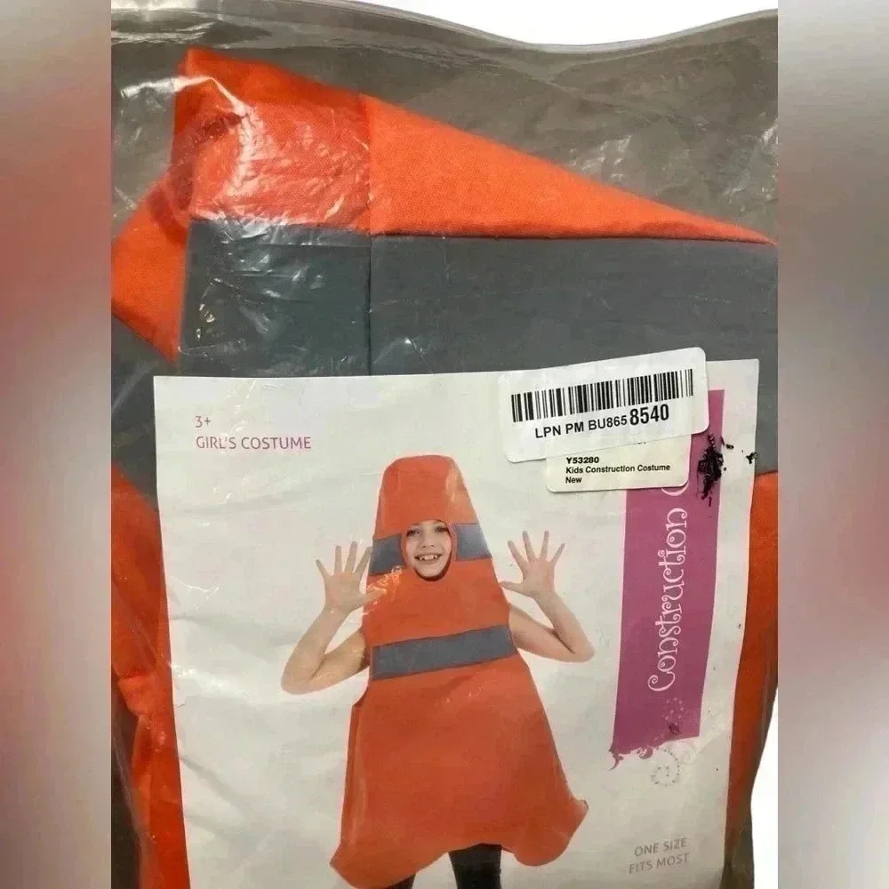 Construction cone kids Halloween costume size one size‎ fits most